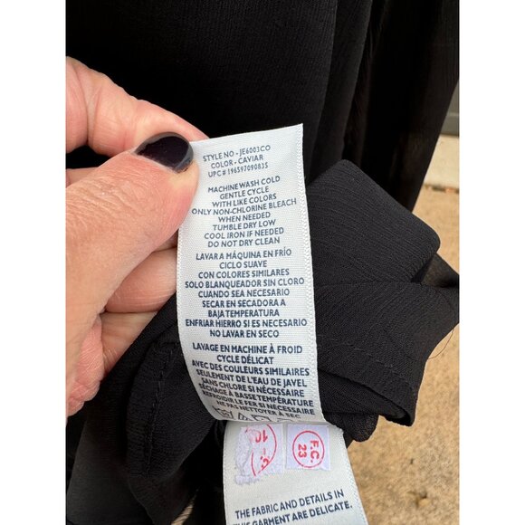 Joie Black Limited Edition Balloon Sleeve Formal Evening Chifon Dress L Coctail - Picture 7 of 11